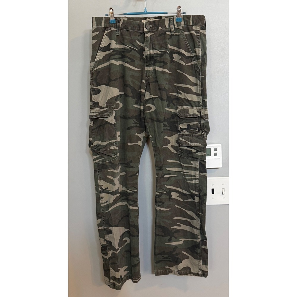 Wrangler Jeans Co Cargo Pants Mens 33x31 Camouflage Cotton Outdoor Casual‎